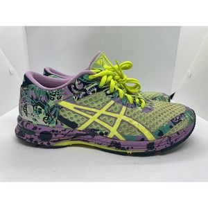 Asics Womens Running Shoes Sneakers Size 7.5 Gel Noosa Purple Yellow Walking
